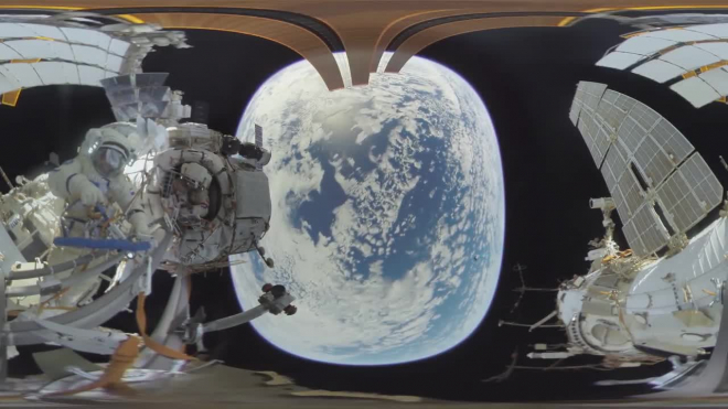 Появилось первое в мире панорамное видео из открытого космоса