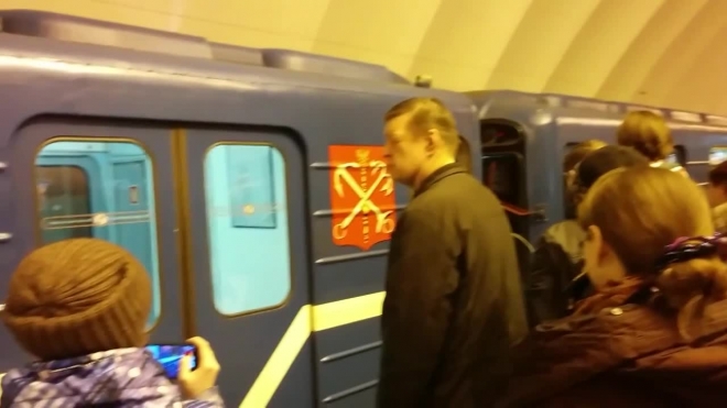 На синей ветке метро поезда идут с задержкой из-за поломки состава