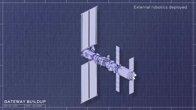NASA показало видео создания новейшей лунной космической станции Gateway