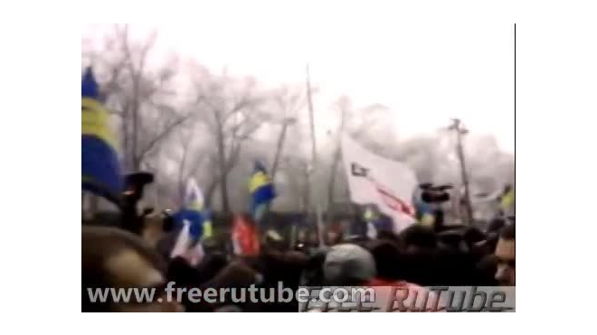 Евромайдан на Украине: милиция применяет слезоточивый газ