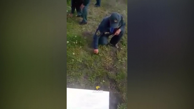 Стригущие траву маникюрными ножницами российские пожарные попали на видео