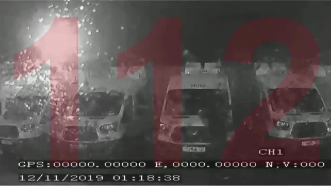 Опубликовано видео с поджогом микроавтобусов для видеофиксации в Подмосковье
