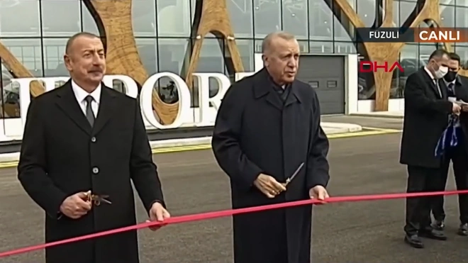 Алиев и Эрдоган открыли Физулинский международный аэропорт в Карабахе