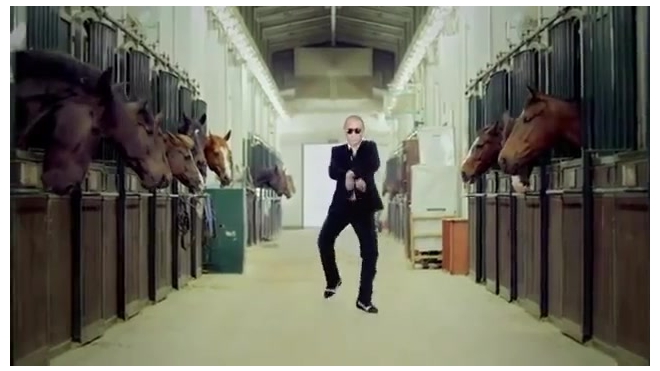 Пародия в Gangnam Style на новогоднее поздравление Путина