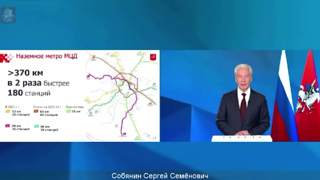 Собянин: в Москве хотят открыть 50-60 станций метро и 3 новые ветки