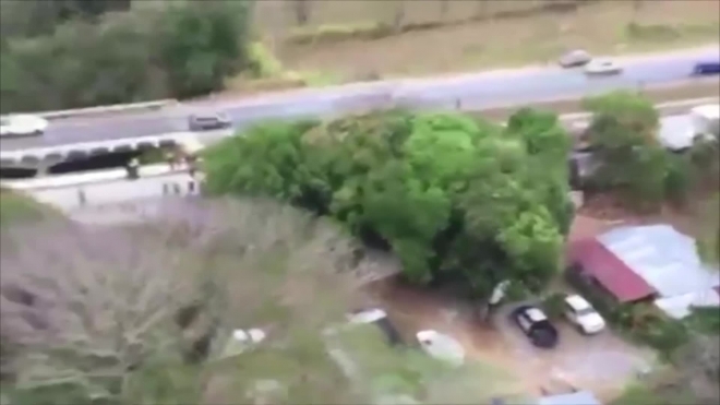 Появилось видео с места аварии пассажирского автобуса в Панаме