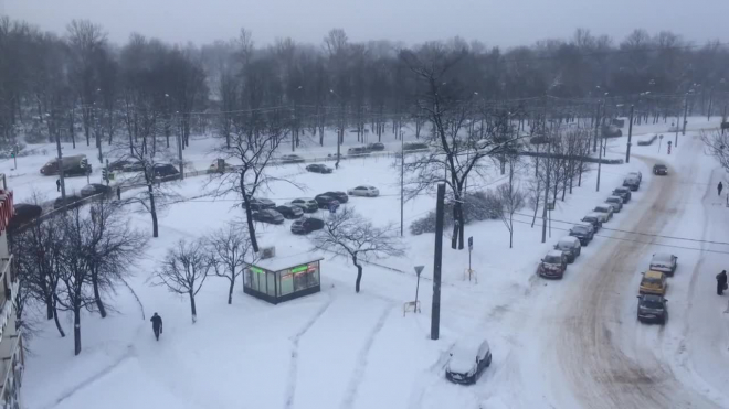 Главный синоптик рассказал, сколько еще снега обрушится на Петербург