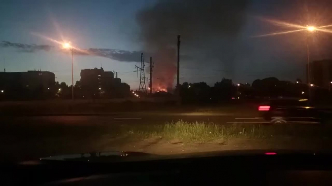 Ночью горело здание на Белградской улице