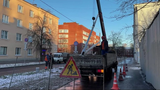 На Посадской улице в Кронштадте стартовало обновление освещения