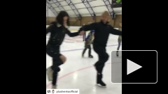 Плющенко научил Бузову кататься на коньках