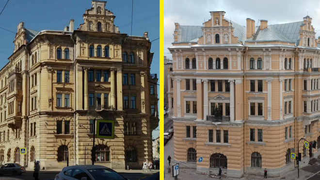 Фасады доходного дома Галунова отремонтировали впервые за 140 лет: взгляд Piter.TV