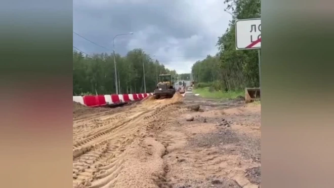 На трассе "Сортавала" в Ленобласти продолжается ремонт путепровода