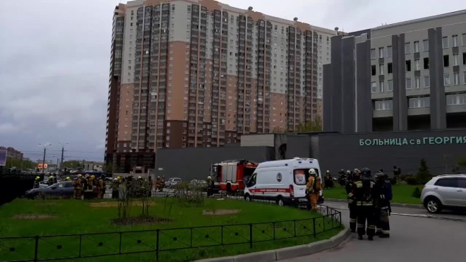 В МЧС назвали возможную причину пожара в больнице Святого Георгия 