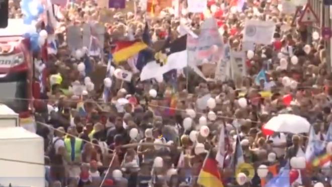 В Германии прокомментировали упоминание Путина на протестах в Берлине 