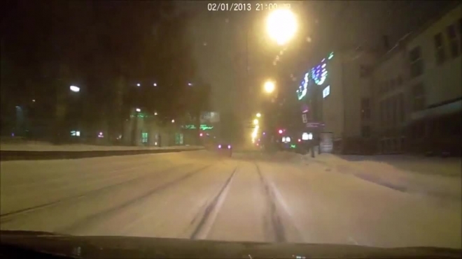 Ночная авария в центре