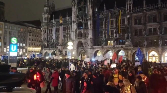 В Мюнхене прошла массовая демонстрация против поставки танков Украине