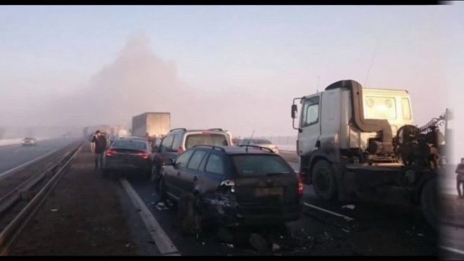 Страшное видео: в Польше столкнулись 76 автомобилей