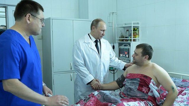 Путин в волгоградской больнице