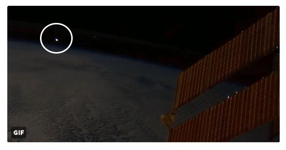 Видео с МКС: астронавт снял падение метеорита на Землю