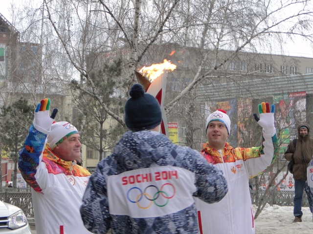 Олимпийская эстафета в Новосибирске
