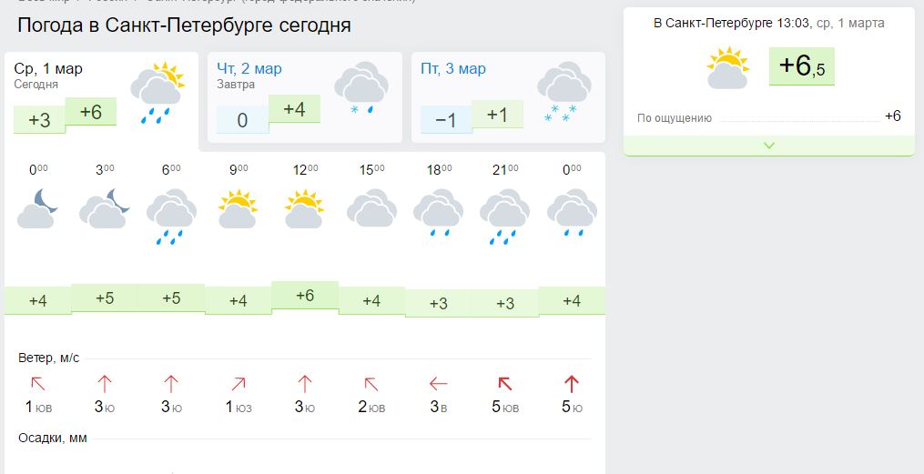 Весна в Петербурге началась с побитого 27-летнего температурного рекорда