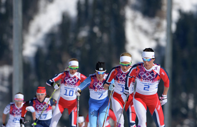 Марит Бьерген на олимпиада в Сочи 2014