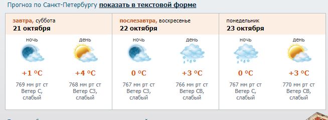 С вечера пятницы синоптики обещают первые заморозки в Петербурге