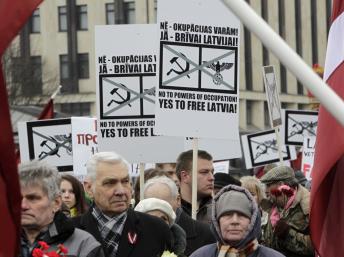 Демонстрация в Латвии