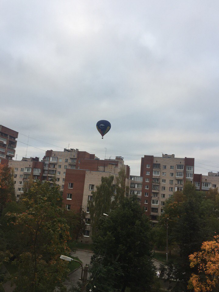 Жителей Петергофа взбудоражил воздушный шар